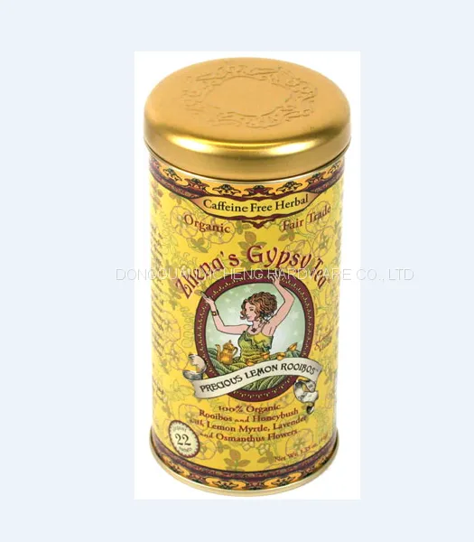 Special  round cylinder tea packing tin box tea canister