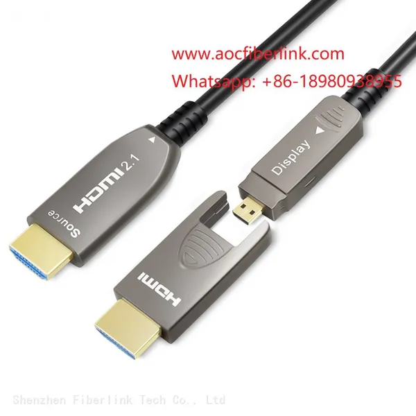 Оптопроводной HDMI 2.1 кабель 8K с возможностью отсоединения. Оптовая продажа фабрики. AM to AM - 48 Гбит