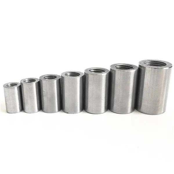 rebar sleeve, construction connecting sleeve, straight thread connecting sleeve, rebar connecting nut, threaded rebar sleeve
