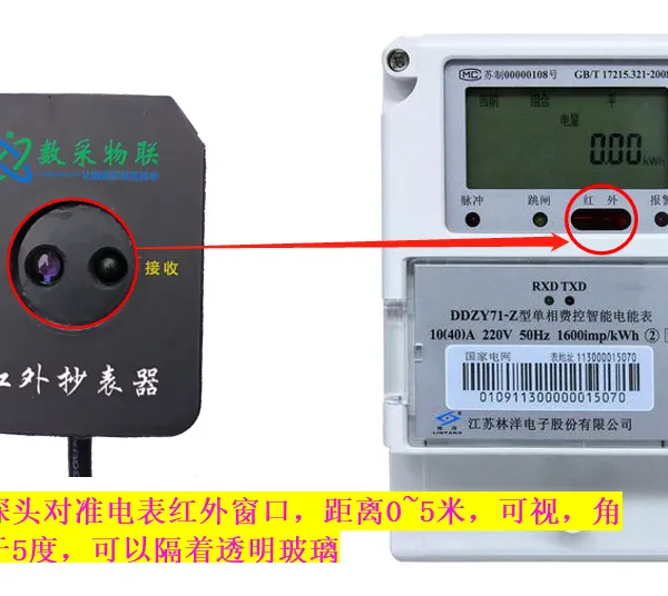 485 infrared communication transceiver, meter reading photoelectric head