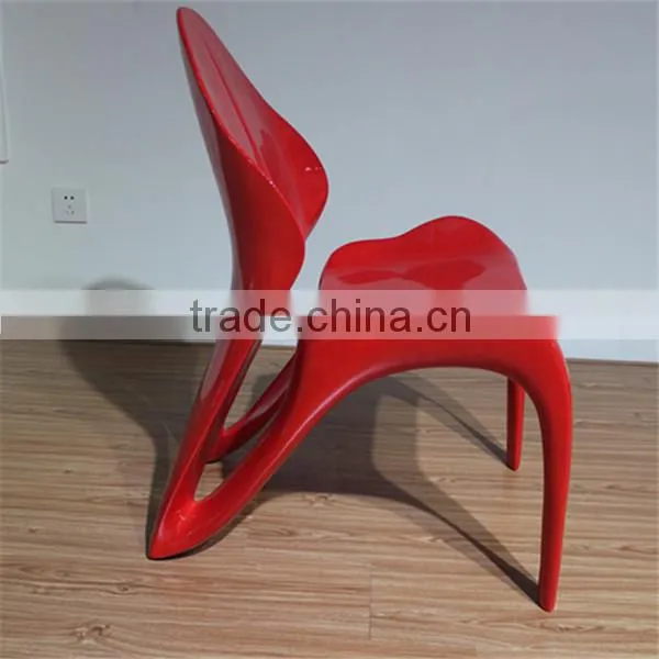 High Quality Fancy Unique Design Fiberglass Tongue Chair photo-3