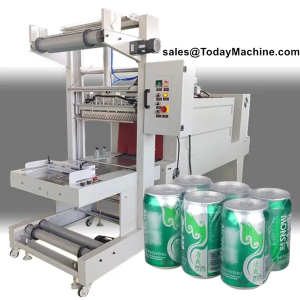Automatic Wrapper Film Wrapping Sleeve Shrink Packing Machine for Cans Bottles