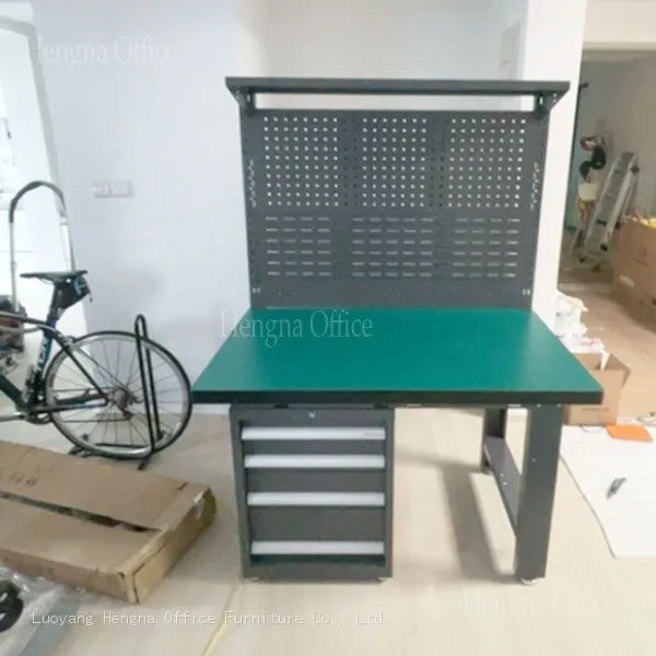 Hengna Industrial Workbench | Steel Tool Bench With Pegboard & Drawers / HN-MW07 / Workstation for Heavy Duty Maintenance photo-2