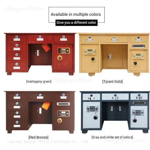 Steel Desk With Fireproof Safe | Sensitive Document Security | - Factory Supplier photo-3