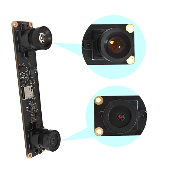 IMU VR Camera 2M Dual Lens Synchronization USB2.0 Camera High Speed 3840*1200@ 30fps 3D Stereo Camera AR0234 photo-2