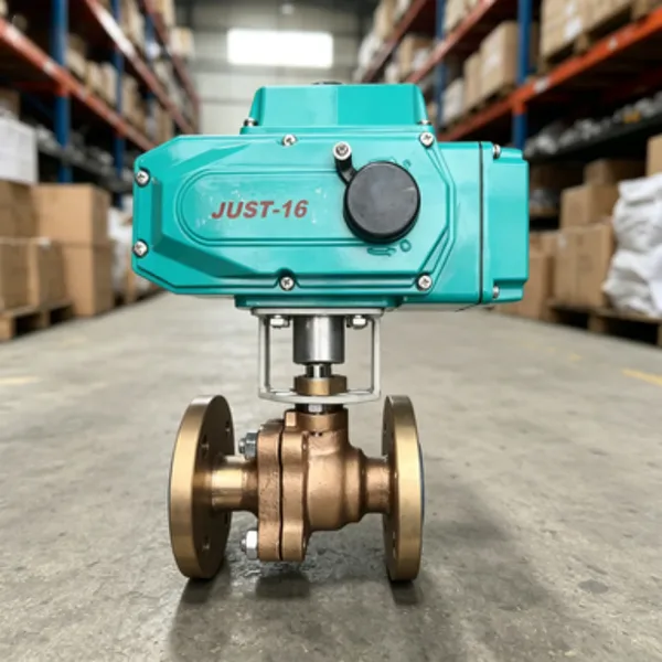 Marine Electric Actuated Bronze Ball Valve With Limit Switch Feedback Signal photo-3