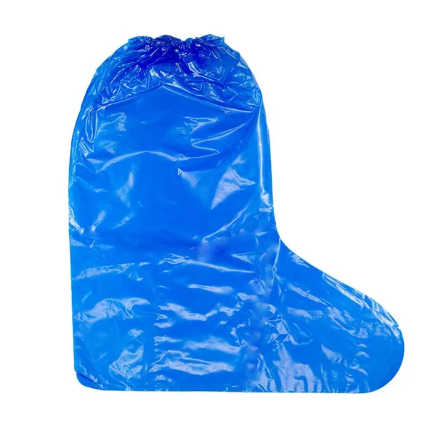 High-Top Disposable Rain Shoe Covers Non-Slip Over-The-Knee Plastic Foot Protective Boot Covers Cycling Rain-Proof for Wholesale photo-2