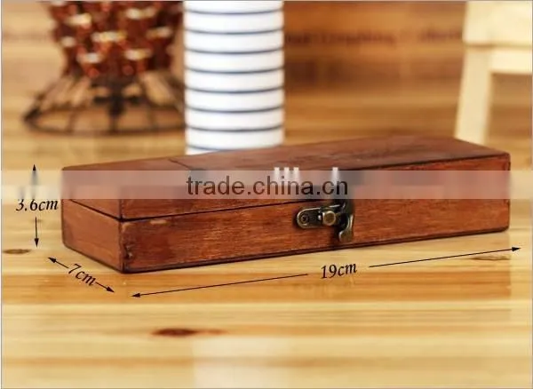 Antique Design Gift and Storage Use Wood Packaging Pen Box Small Wooden Boxes Wholesale Supplier's Choice photo-3