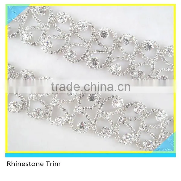 Fabulous 888 Crystal Rhinestone Pearl Silver Chain For Wedding Decoration photo-3