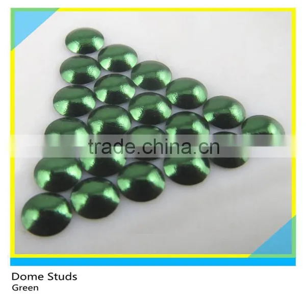 Aluminum Metal Hot Fix Dome Studs Orange Flatback Half Round Studs photo-4