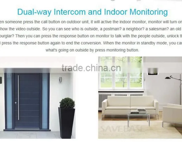 7" Wired Video Door Phone Hands-free Intercom Night Vision Camera Color Monitor photo-5