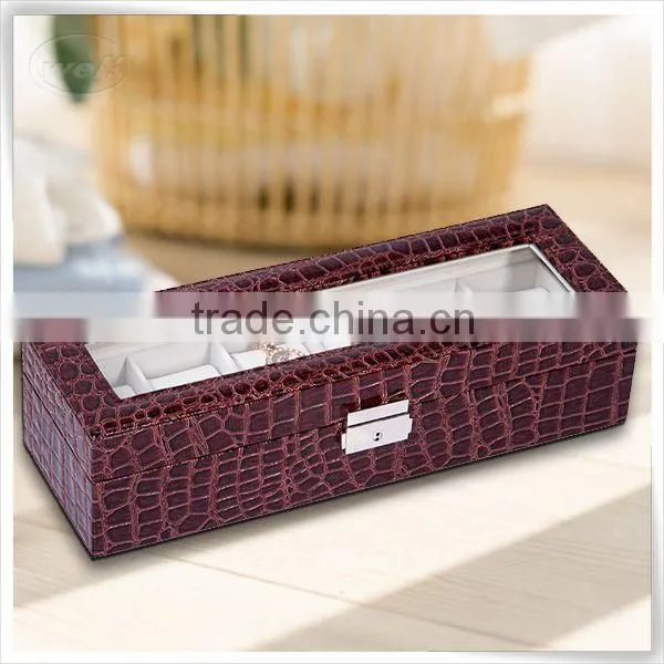 Luxury Design Alligator Leather Watch Display Box photo-3