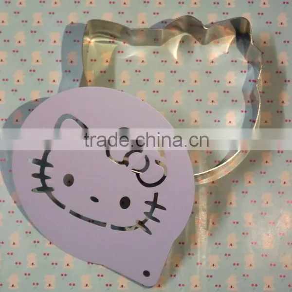 YangJiang Factory Manufature Food Safe 2pcs Stainless Steel Kitty Shaped Cake Mould photo-2