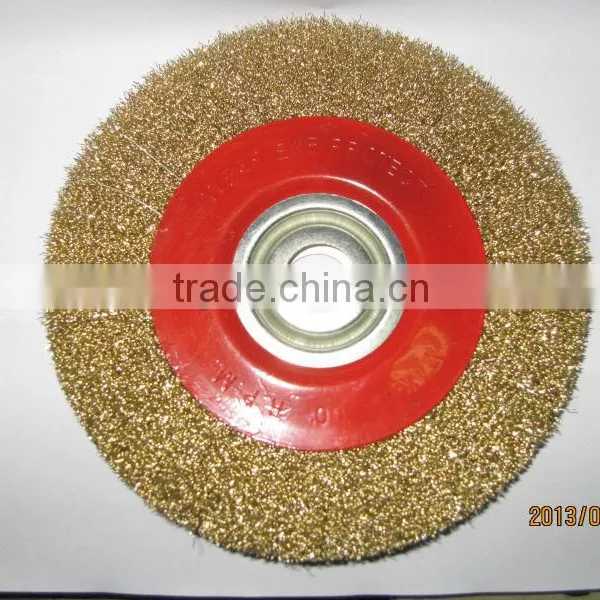 CIRCULAR CRIMPED WIRE BRUSH,cepillo Circular Latonado de photo-3
