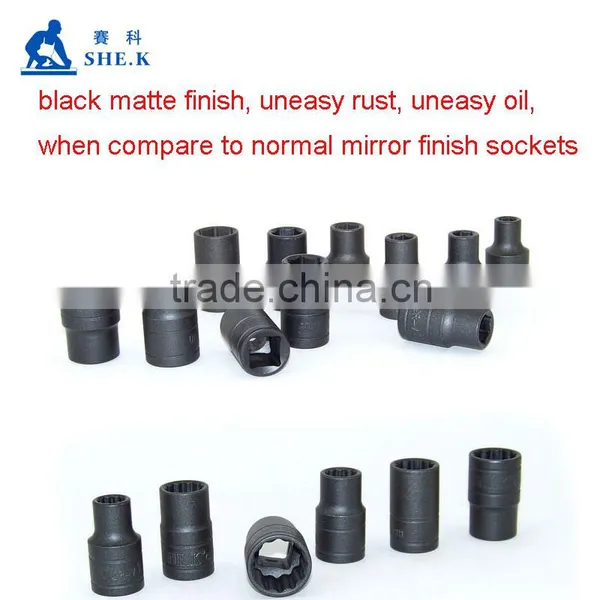 Black Matte CR-V Steel Impact Socket photo-2