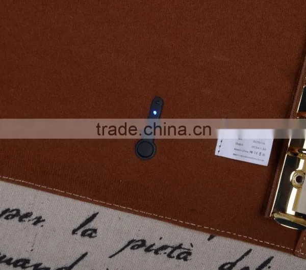 Wholesale High Quality Multifunction Business Custom Leather Trifold Power Bank Notebook photo-5