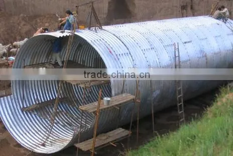 China Supplier Corrugated Galvanized Steel Culvert Pipe photo-3
