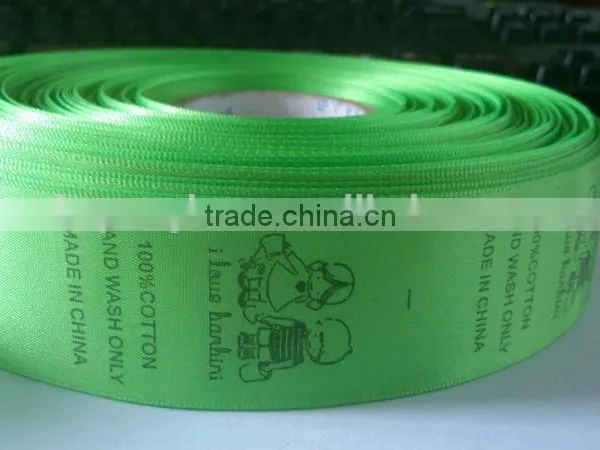 Custom Garment Printed Satin Ribbon Care Label photo-4