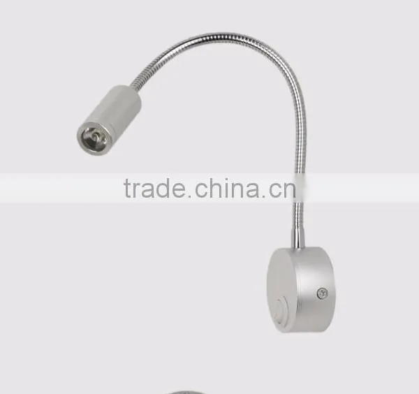 3W LED Wall Mount Light for Hotel Bedside Reading Lamp With Flexible Gooseneck On/off Switch Quality Choice photo-2