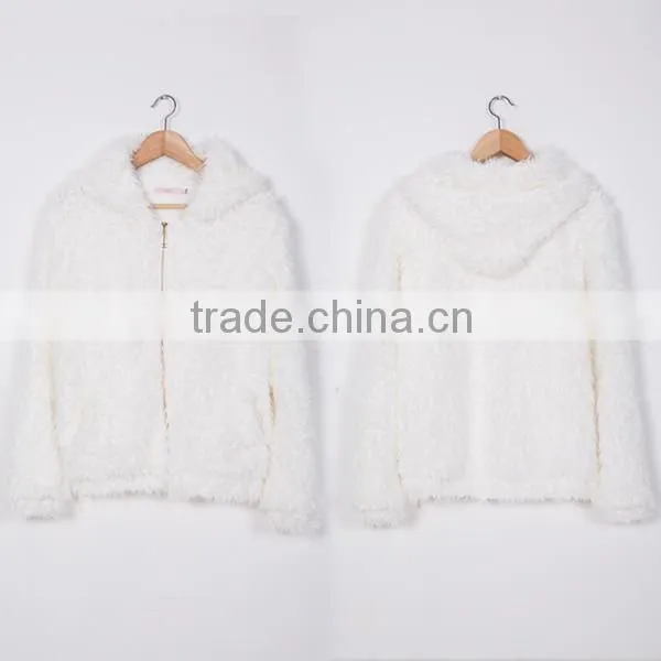 2016 Women White Long Mink Coat With Caps in China photo-6