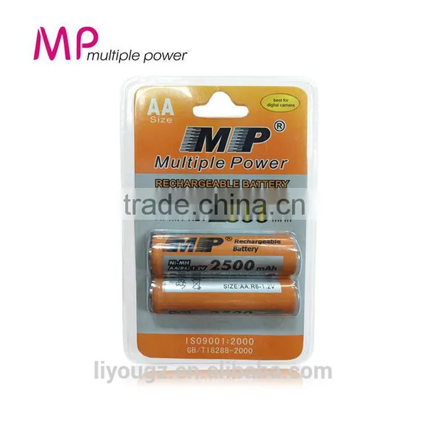 Ni-MH 1.2V 1250mAh Mutiple Power Rechargeable Battery photo-2