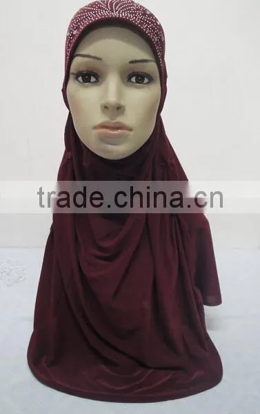 H293 Latest Muslim Hijab With Buttons,muslim Scarf