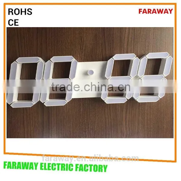 3D White Solid Led Digital Table Clock,/led Desk Clock photo-4