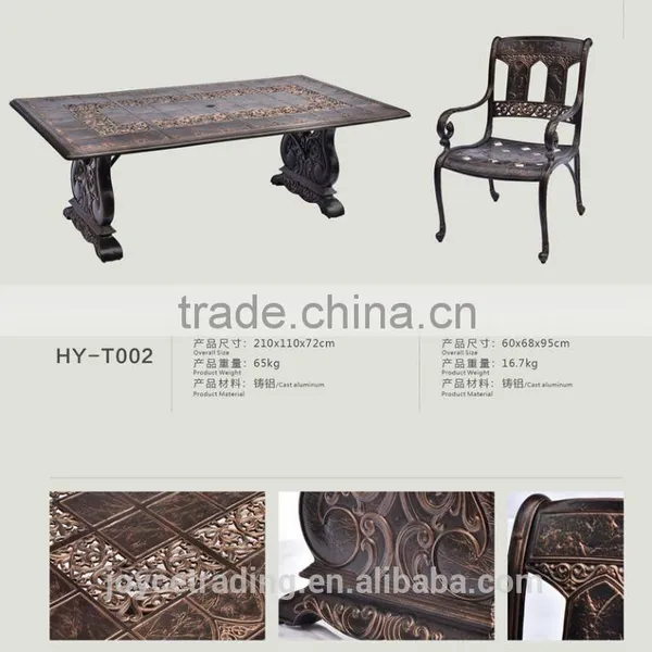 Cast Aluminum Outdoor Furniture With Chair and Table Set photo-3