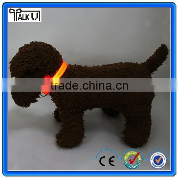 Safety Pet Accessories Flashing Led Light Dog Collar, Colorful Christmas Fluorescent Waterproof Led Dog Collar