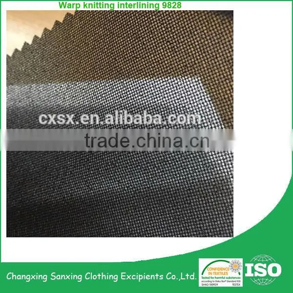 Warp Knitting Tricot Fusibe Interlining /woven Fabric Interlining for Garments 9828 photo-2