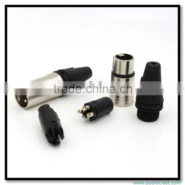 Audio Gade OEM XLR Male Female 3 Pin Connector 24K Gold Plated Balance Audio Plug photo-4