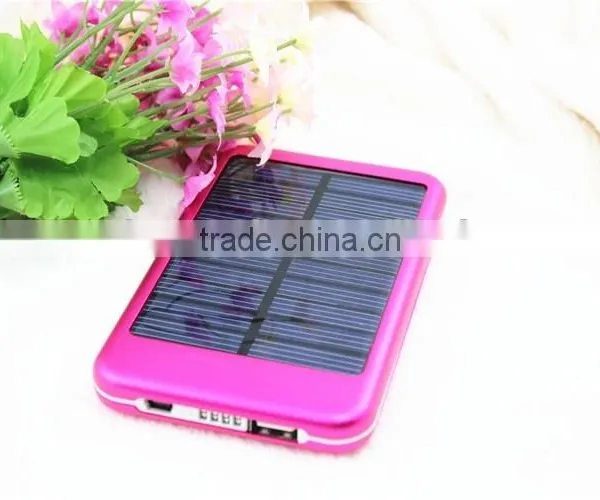 Aluminium Material Solar Charger With 4 LED Indicator, Colorful Mobile Solar Charger, Company Promotion Gift Solar Power Bank photo-2