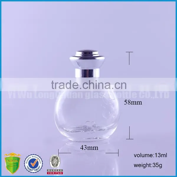 Clear Round Empty Liquid Glass Bottles 13ml With Child Proof Cap photo-3