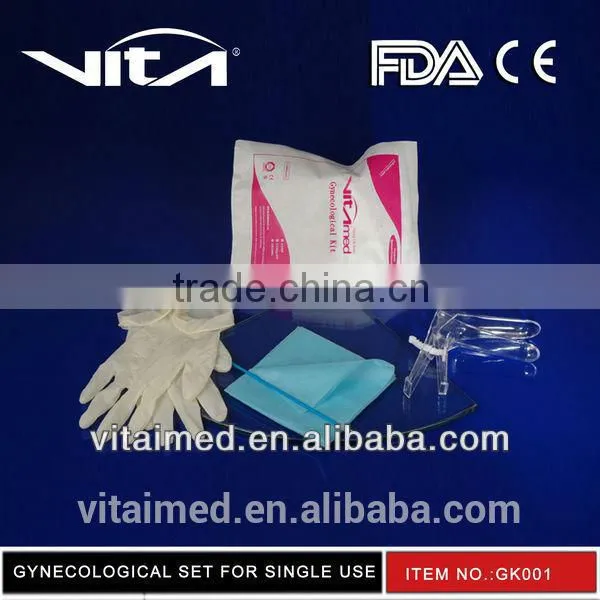 Hot Sale Gynecological Set for Single Use for Female Examination