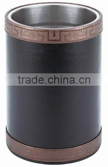 New Fancy Design Trash Can Stainless Steel And Leather Material photo-6