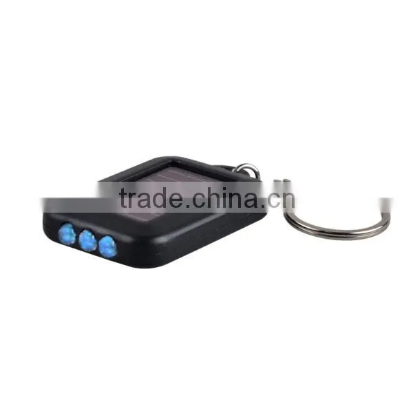 Fashion Mini Solar Power Flashlight Keychain for Promotion Wholesale photo-3