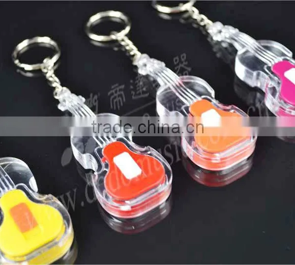 Fashion Acrylic Colorful Violin Keychain photo-2