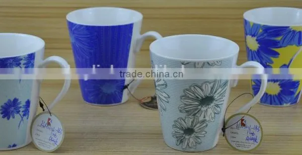 14OZ Butterfly With Flower Design Fully Decal Printed Ceramic Mug, Shiny Surface New Bone China Cup, KL5001-10687 photo-4