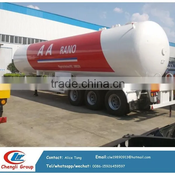 Lpg Gas Semi Trailer Road Tank, 3 Axles Lpg Tanker Trailer 20Tons photo-3
