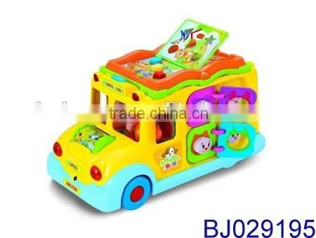Intellectual School Bus Funny B/O Toy Vehicle for Kids