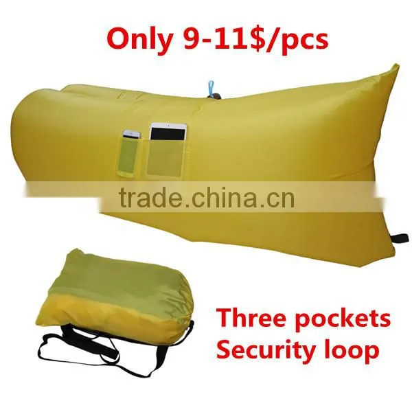 Best Selling Premium Nylon Banana Sleeping Bag Fabric Beach Sofa Sunbathing Fabric Inflatable Air Sofa photo-3