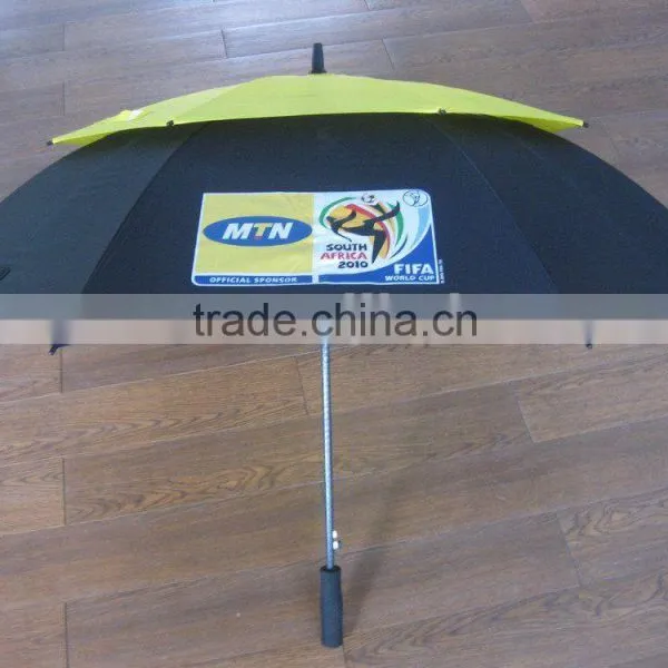 Windproof MTN Promotional Golf Umbrella With Customized Print