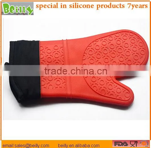 Food Grade Silcone Finger Protector Oven Bbq Grill Mitt Glove for Heat Resistant Grilling photo-4