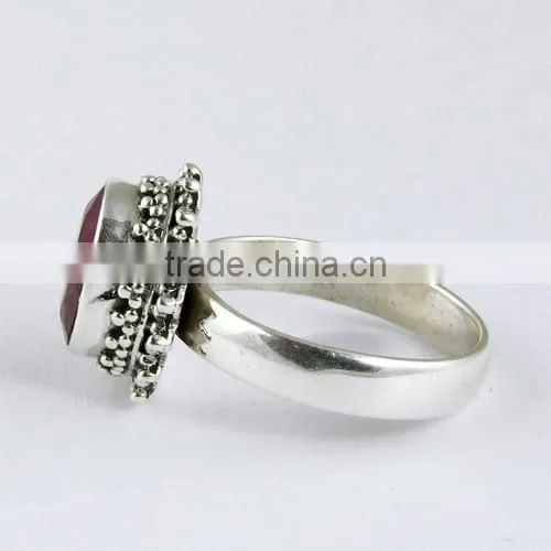 Paradise !! Ruby 925 Sterling Silver Ring, Gemstone Silver Jewellery, Handmade Silver Jewellery photo-4