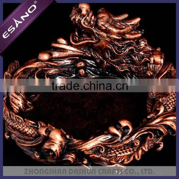 Personalized Antique Dragon Resin Pocket Ashtray photo-2