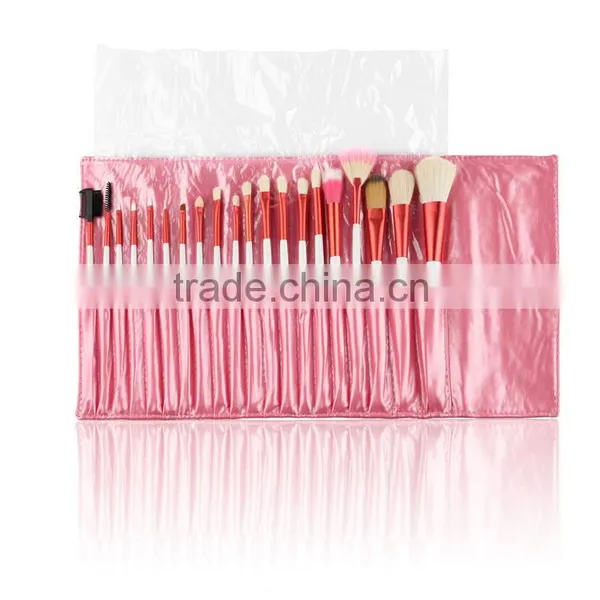 New White Handle Makeup Brushes Set 20 Pcs Professional Make Up Tool Kit With Pink Pouch photo-6