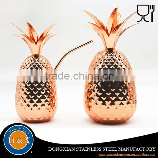 2016 New Product Stainless Steel Pineapple Copper Cup Quality Choice Supplier's Choice