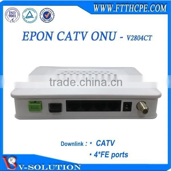 4FE+CATV GEPON ONU CATV Receiver Fiber Optical Node Compatible With ZTE/Huawei OLT