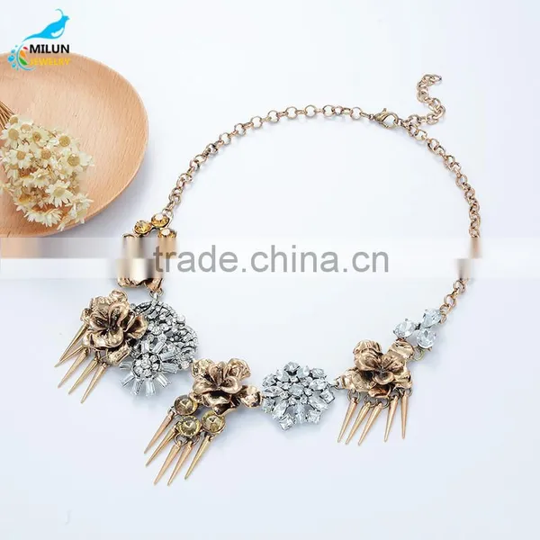 Fashion Women Gold Maxi Metal Tassel Bib Choker Necklace photo-4