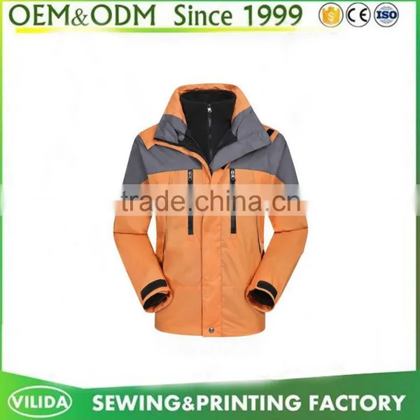 100% Ployester Men Waterproof Softshell Jacket,color Combination Windbreaker Jacket photo-6